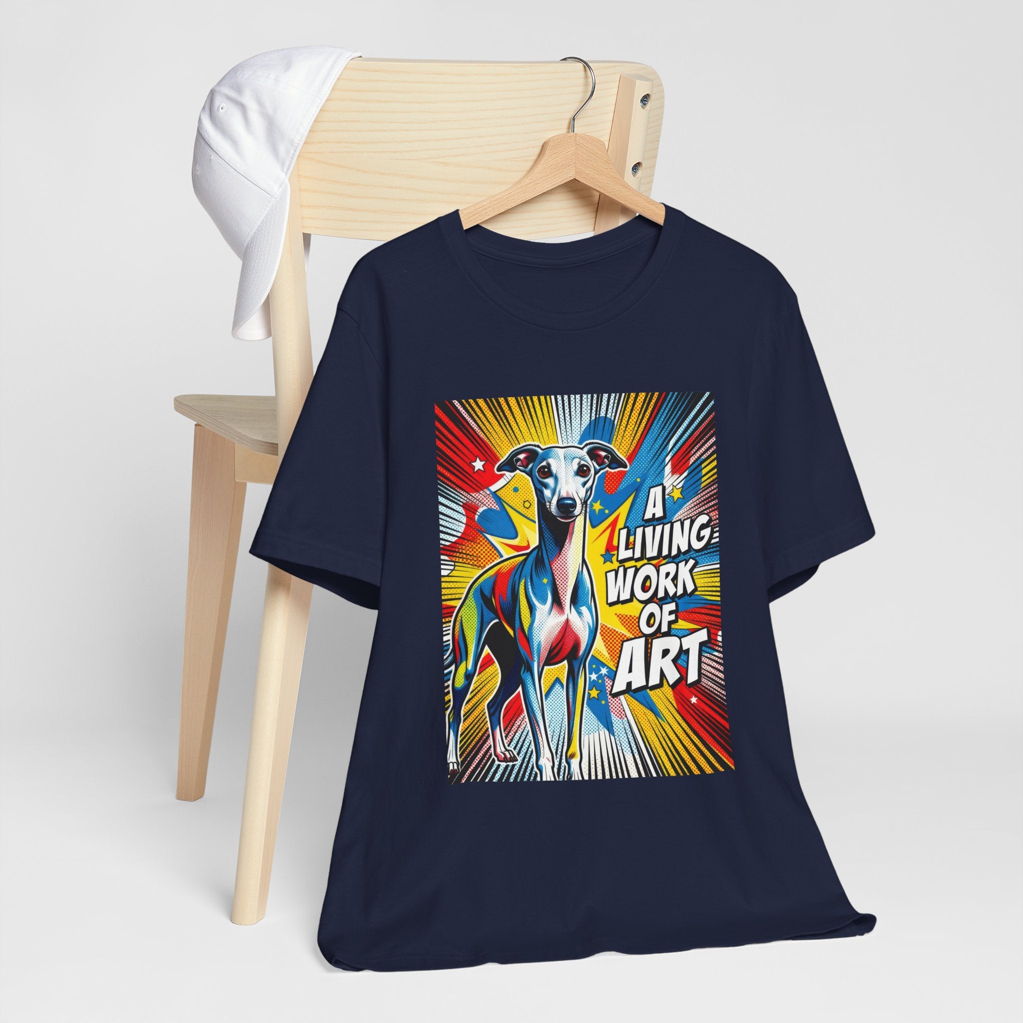 Whippet T Shirt | Living Work of Art Collection | Pop Art