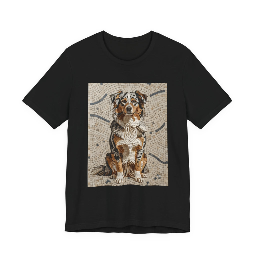 Australian Shepherd T Shirt | Living Work of Art Collection | Mosaic Style
