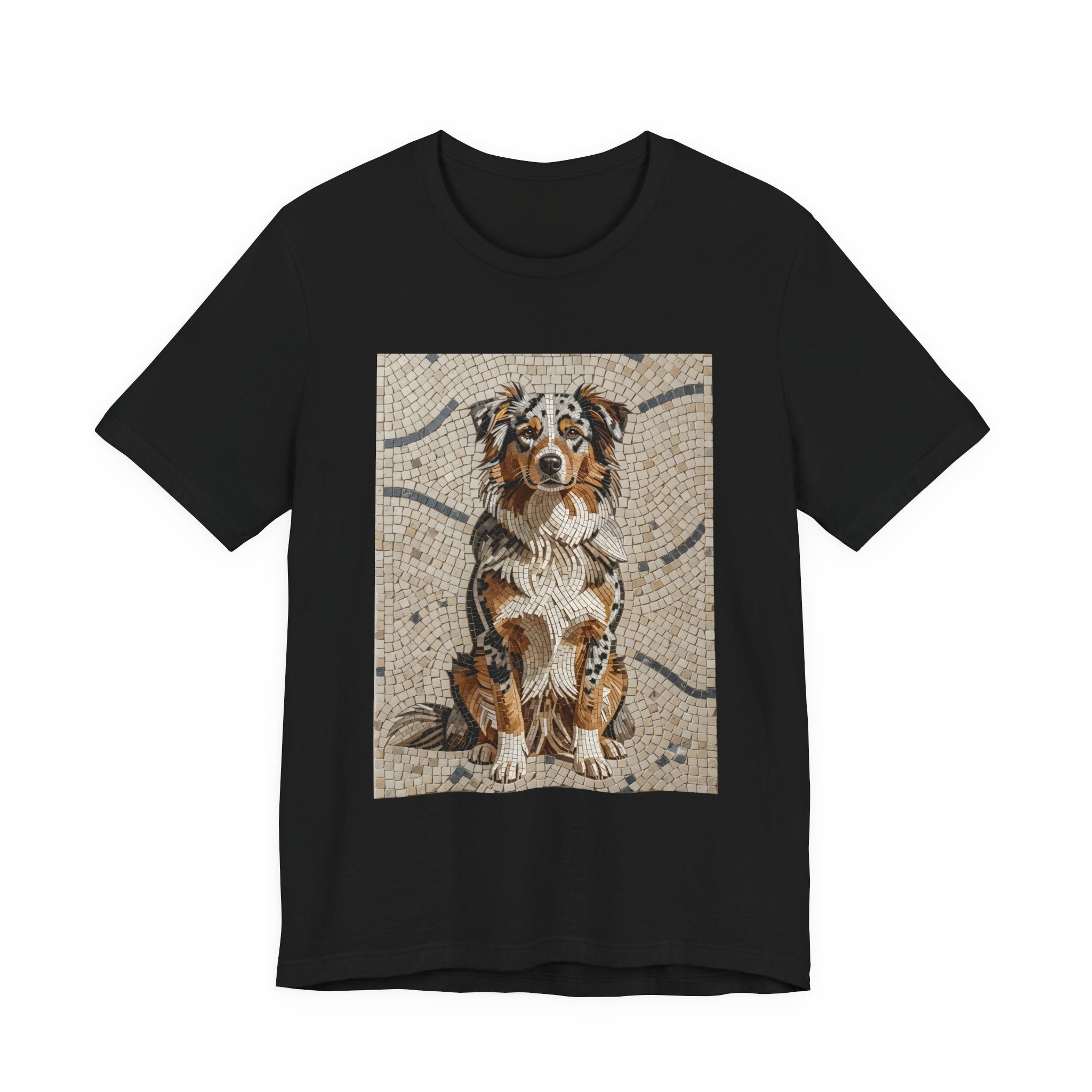 Australian Shepherd T Shirt | Living Work of Art Collection | Mosaic Style