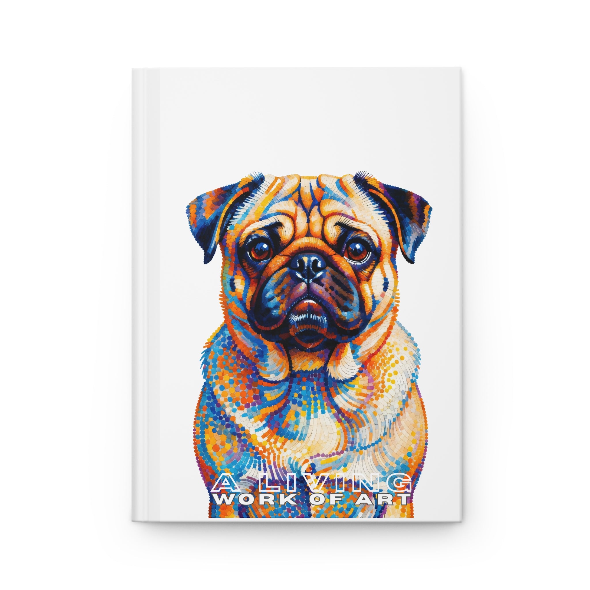 Pug Notebook | Living Work of Art Collection | Pointillism Style