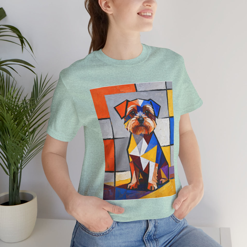 Yorkipoo T Shirt | Living Work of Art Collection | Cubist Style