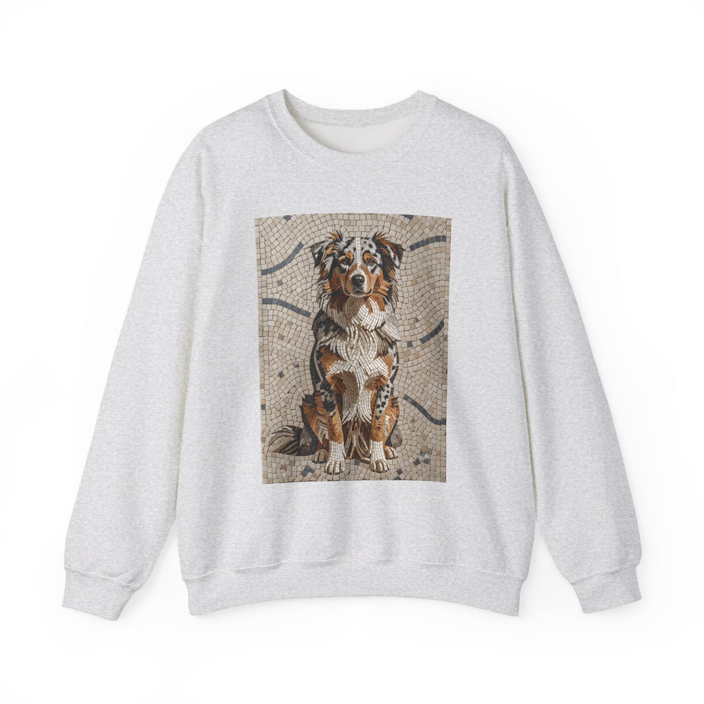 Australian Shepherd Sweatshirt | Living Work of Art Collection | Mosaic Style