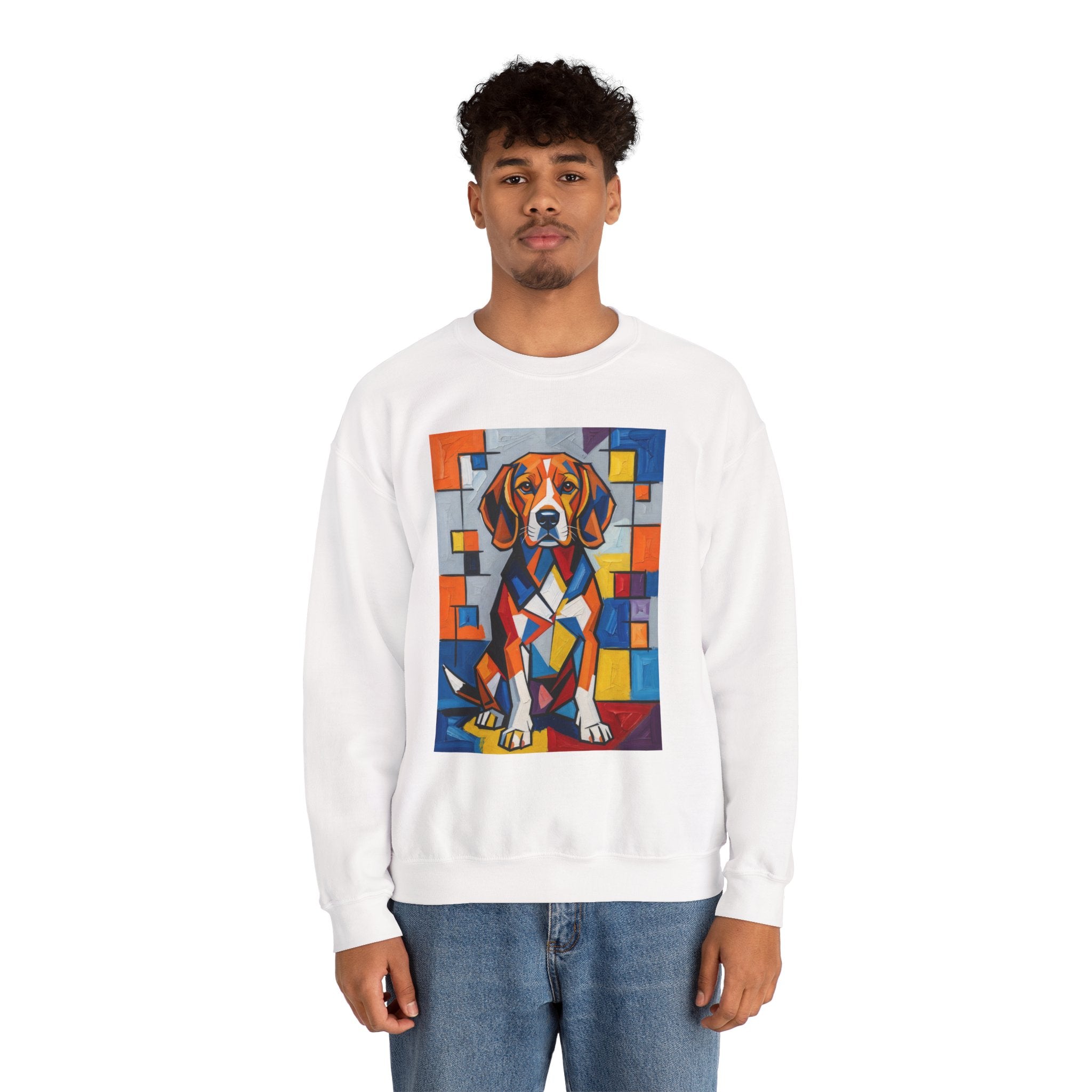 Beagle Sweatshirt | Living Work of Art Collection | Cubist Style