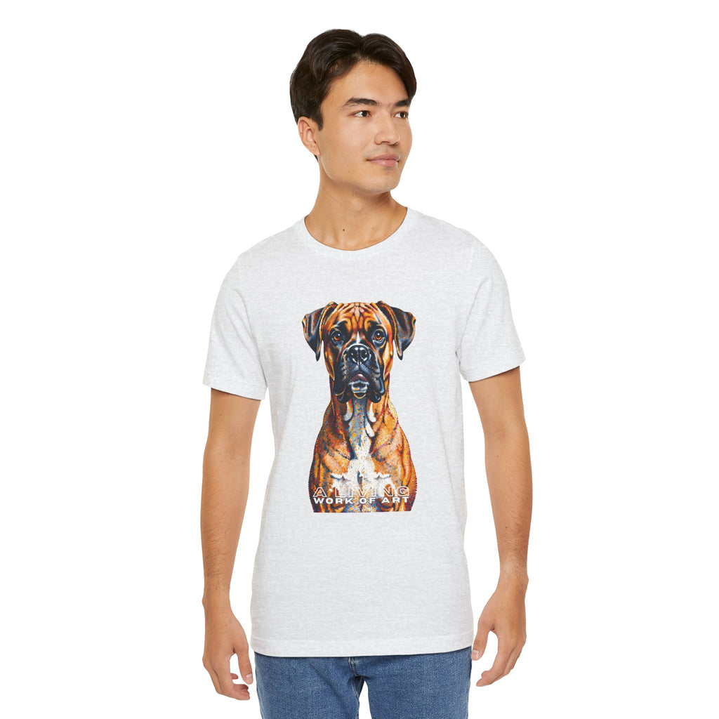 Boxer T Shirt | Living Work of Art Collection | Pointillism Style