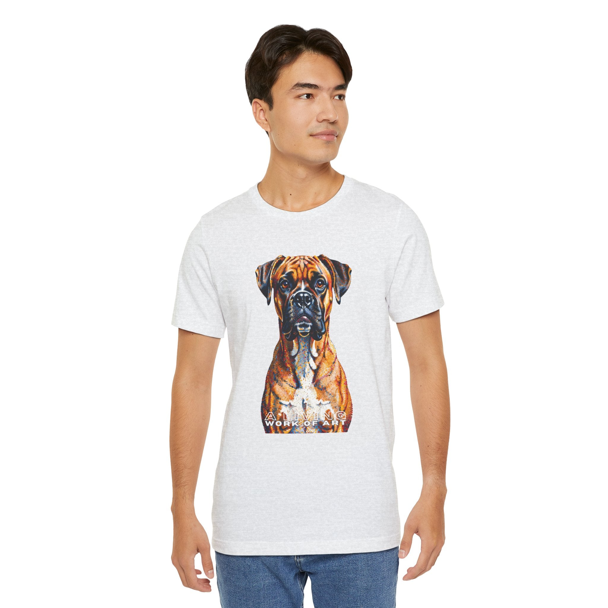 Boxer T Shirt | Living Work of Art Collection | Pointillism Style