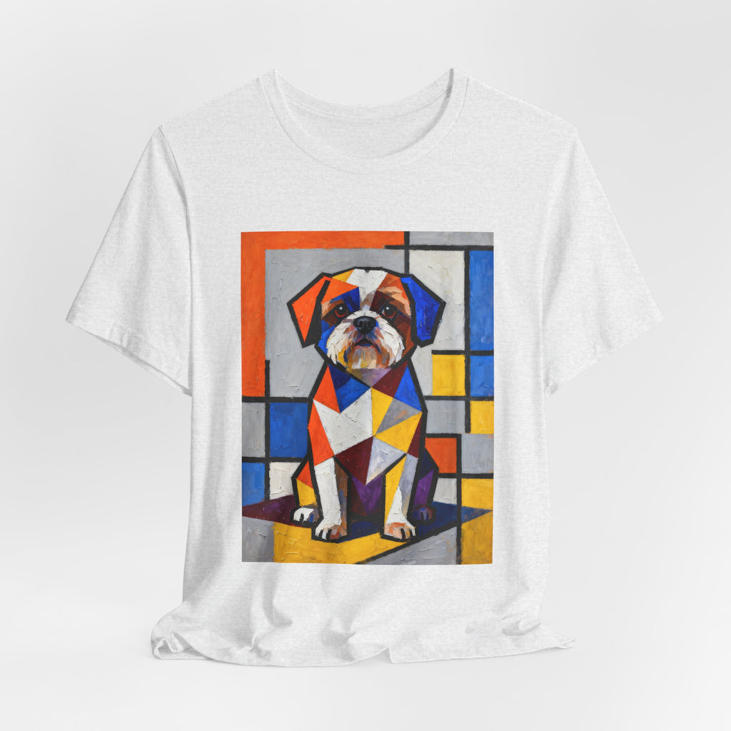 Shih Tzu T Shirt | Living Work of Art Collection | Cubist Style
