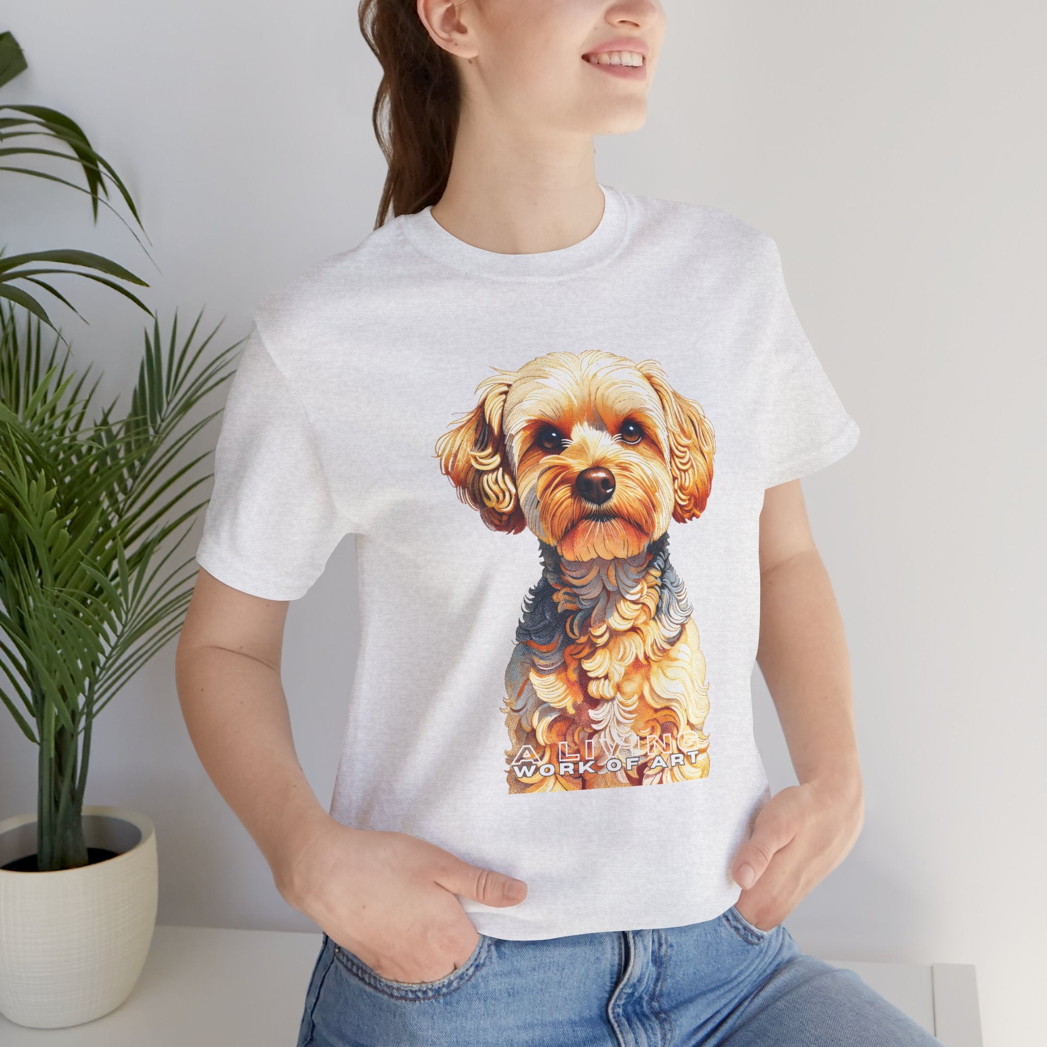 Yorkipoo T Shirt | Living Work of Art Collection | Pointillism Style