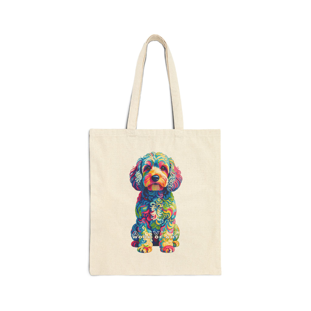 Cockapoo Tote Bag | Living Work of Art Collection | Pointillism Style