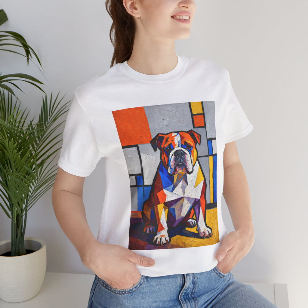Bulldog T Shirt | Living Work of Art Collection | Cubist Style