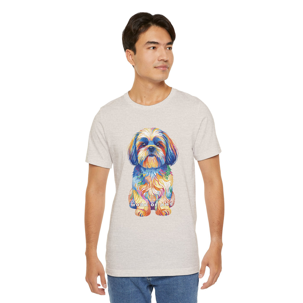 Shih Tzu T Shirt | Living Work of Art Collection | Pointillism Style