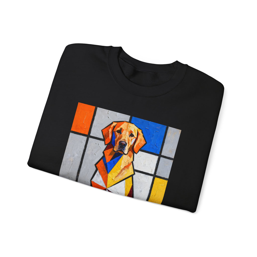 Golden Retriever Sweatshirt | Living Work of Art Collection | Cubist Style