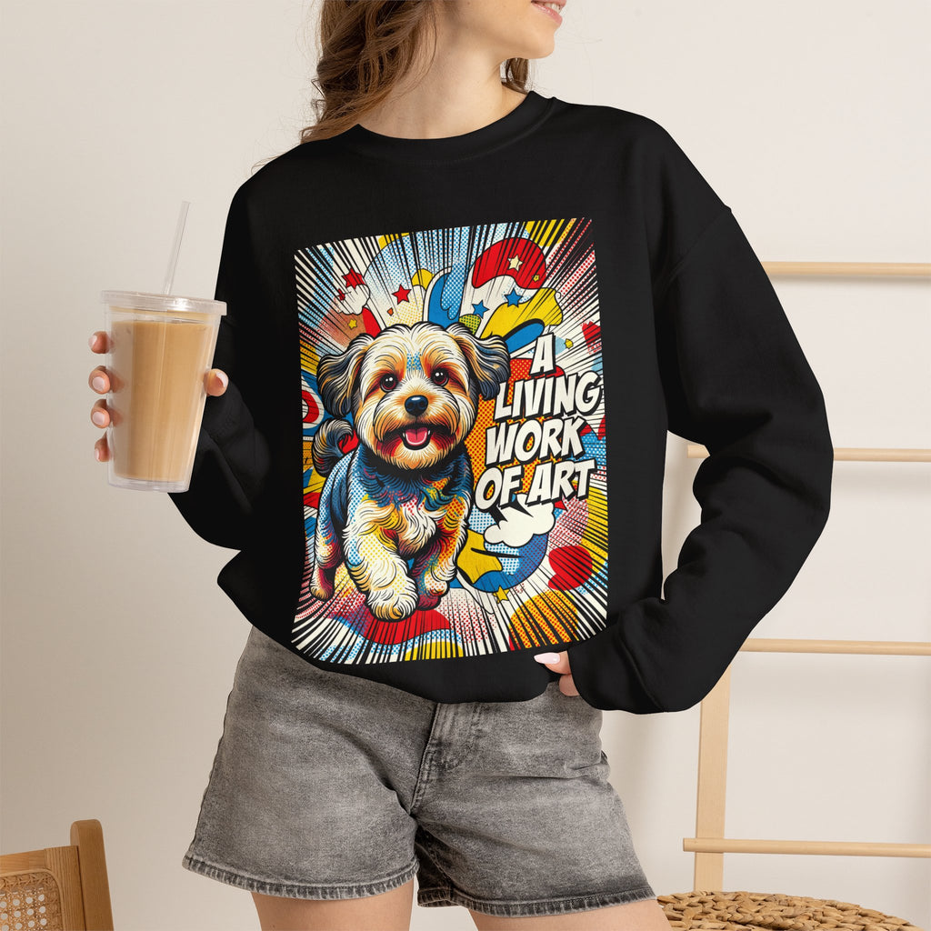 Yorkipoo Sweatshirt | Living Work of Art Collection | Pop Art