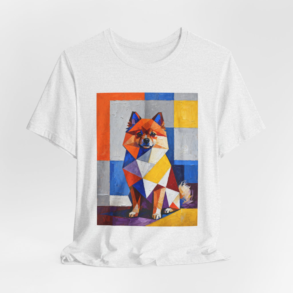 Pomeranian T Shirt | Living Work of Art Collection | Cubist Style