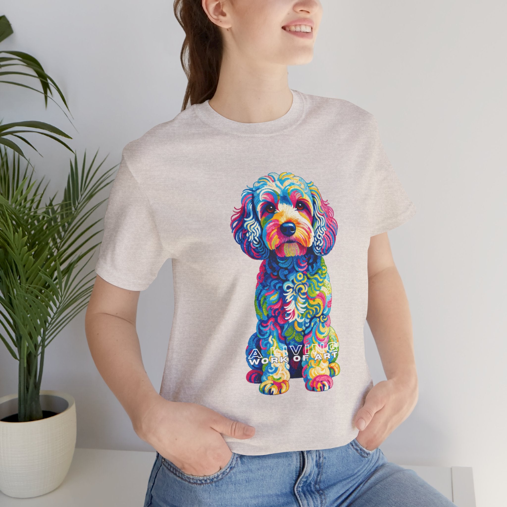 Cockapoo T Shirt | Living Work of Art Collection | Pointillism Style