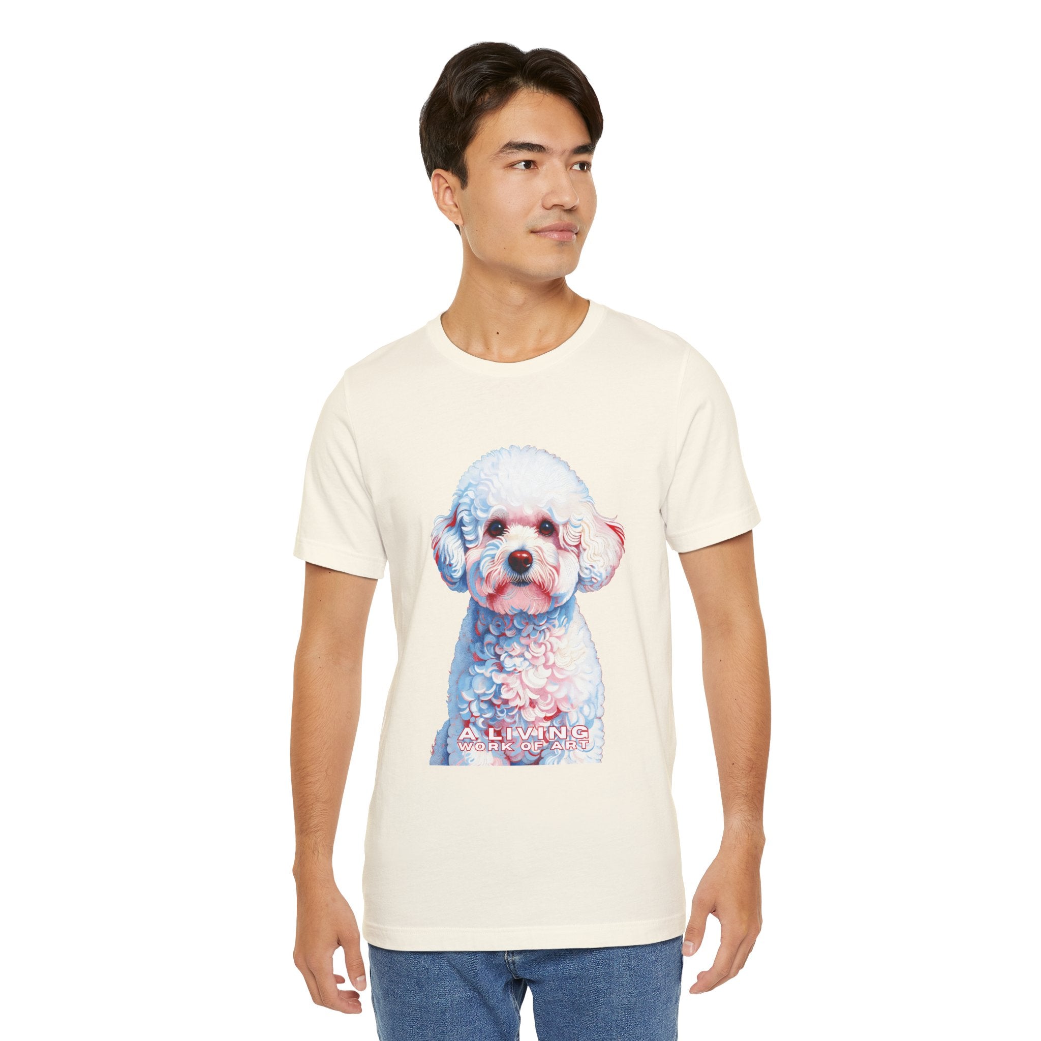 Bichon Frise T Shirt | Living Work of Art Collection | Pointillism Style