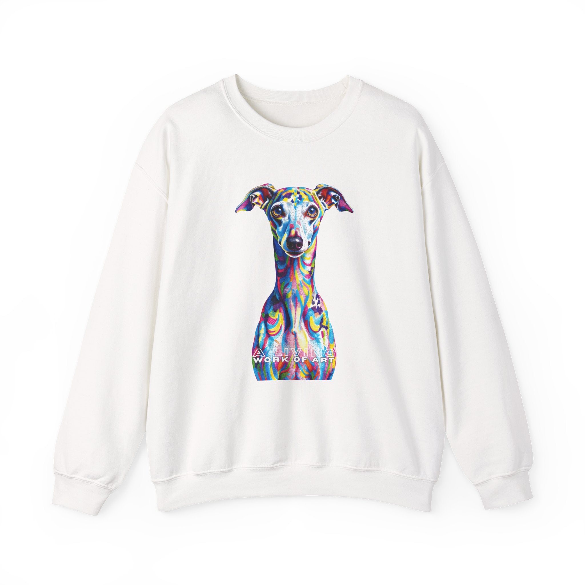 Italian Greyhound Sweatshirt | Living Work of Art Collection | Pointillism Style