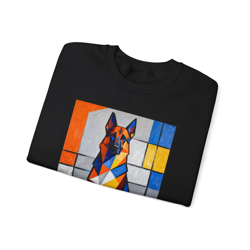 German Shepherd Sweatshirt | Living Work of Art Collection | Cubist Style