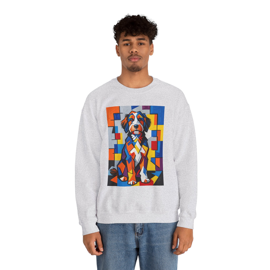 Bernedoodle Sweatshirt | Living Work of Art Collection | Cubist Style