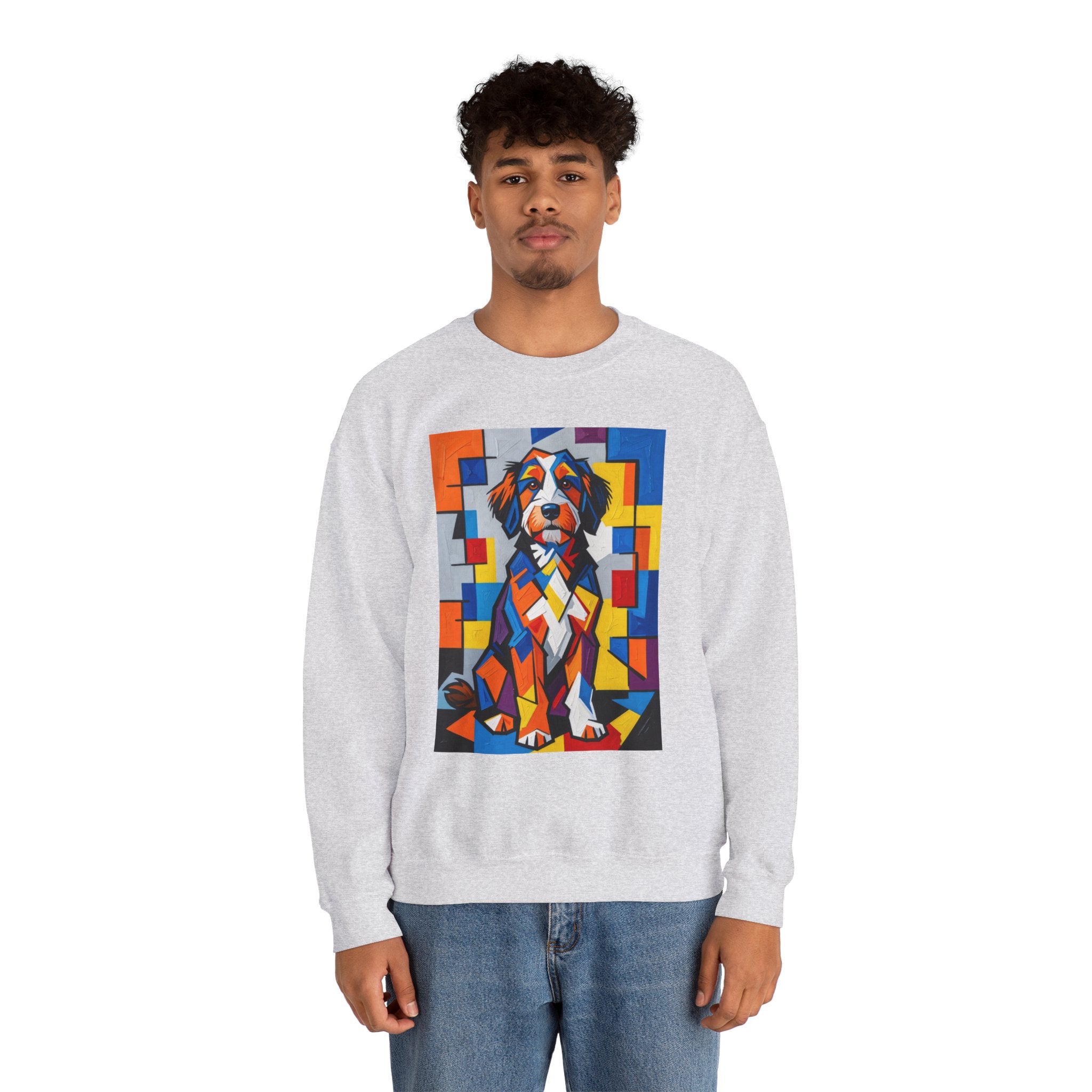 Bernedoodle Sweatshirt | Living Work of Art Collection | Cubist Style