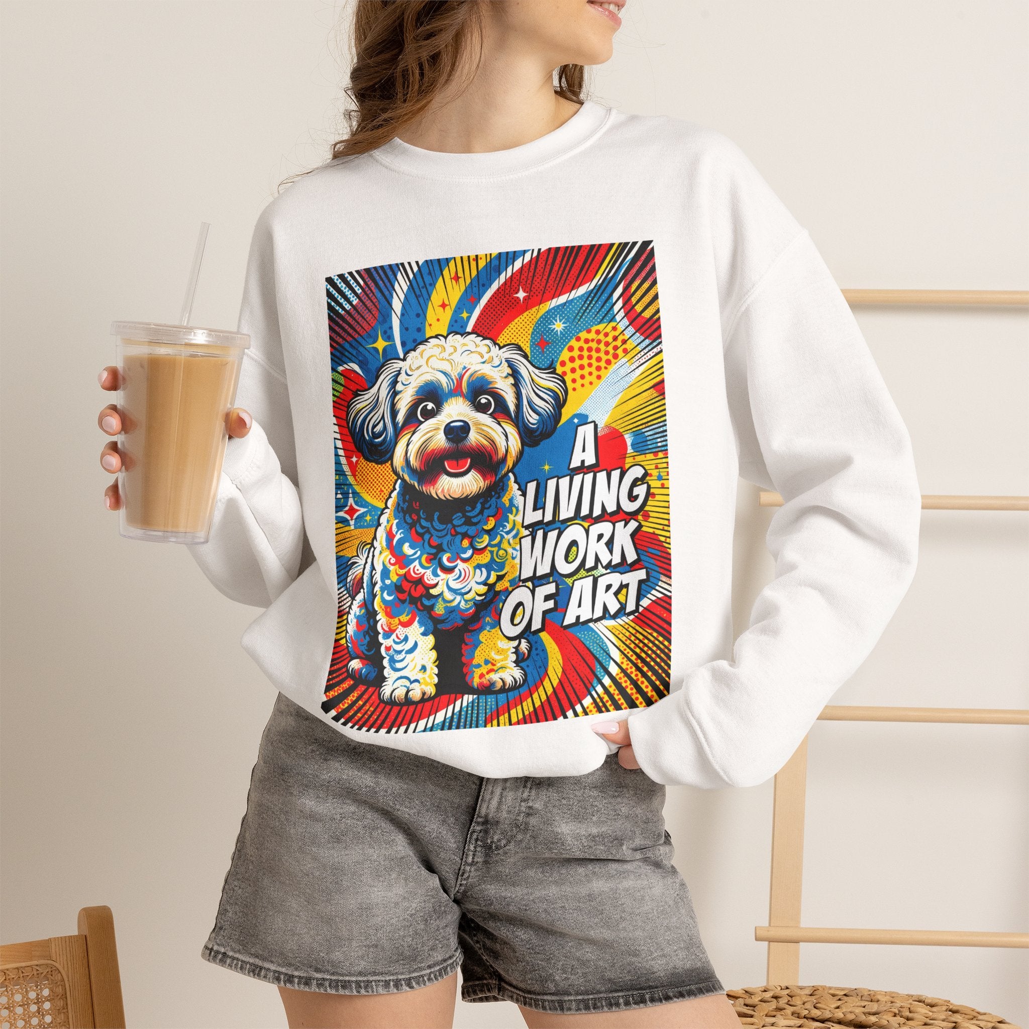 Shih-Poo Sweatshirt | Living Work of Art Collection | Pop Art