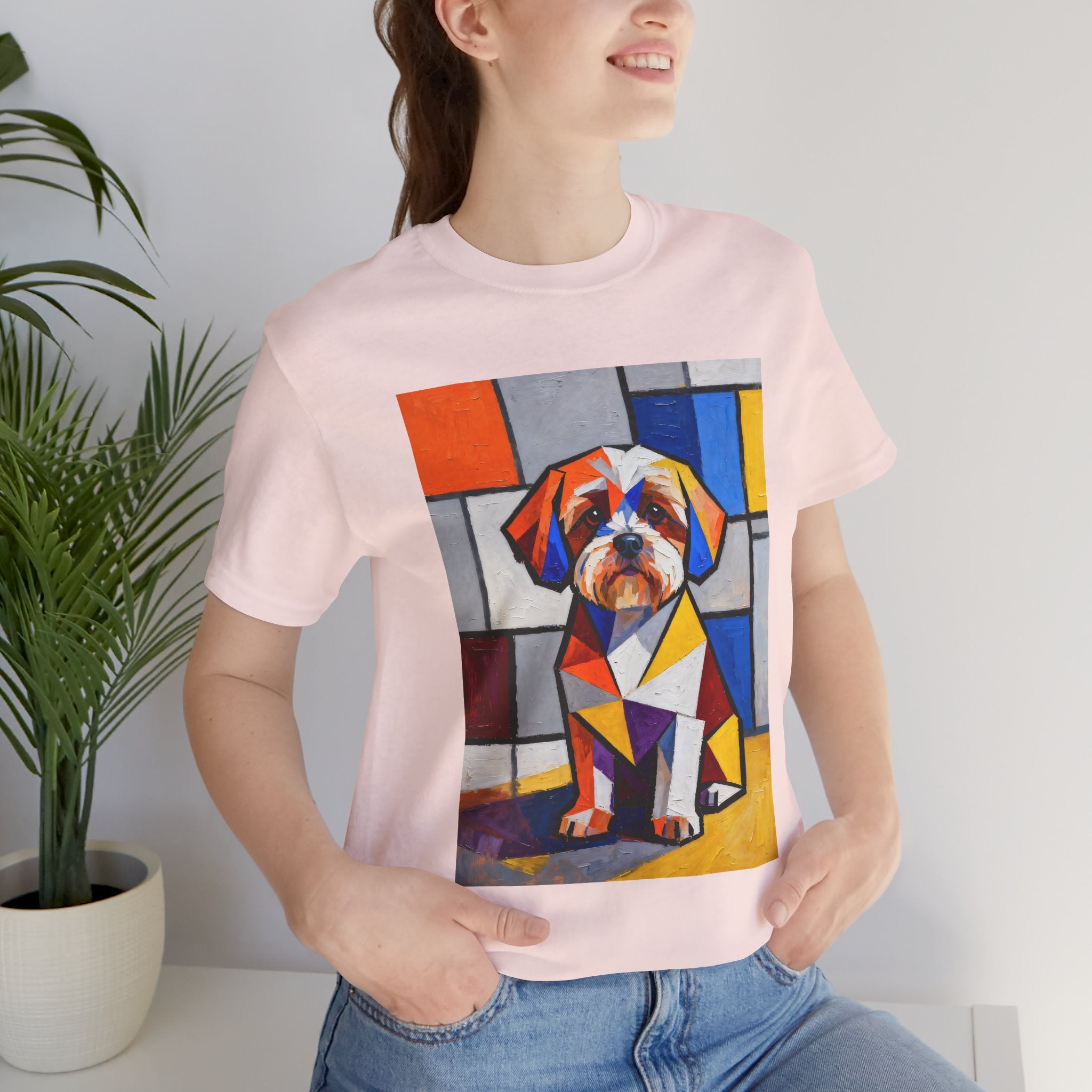 Shih-Poo T Shirt | Living Work of Art Collection | Cubist Style