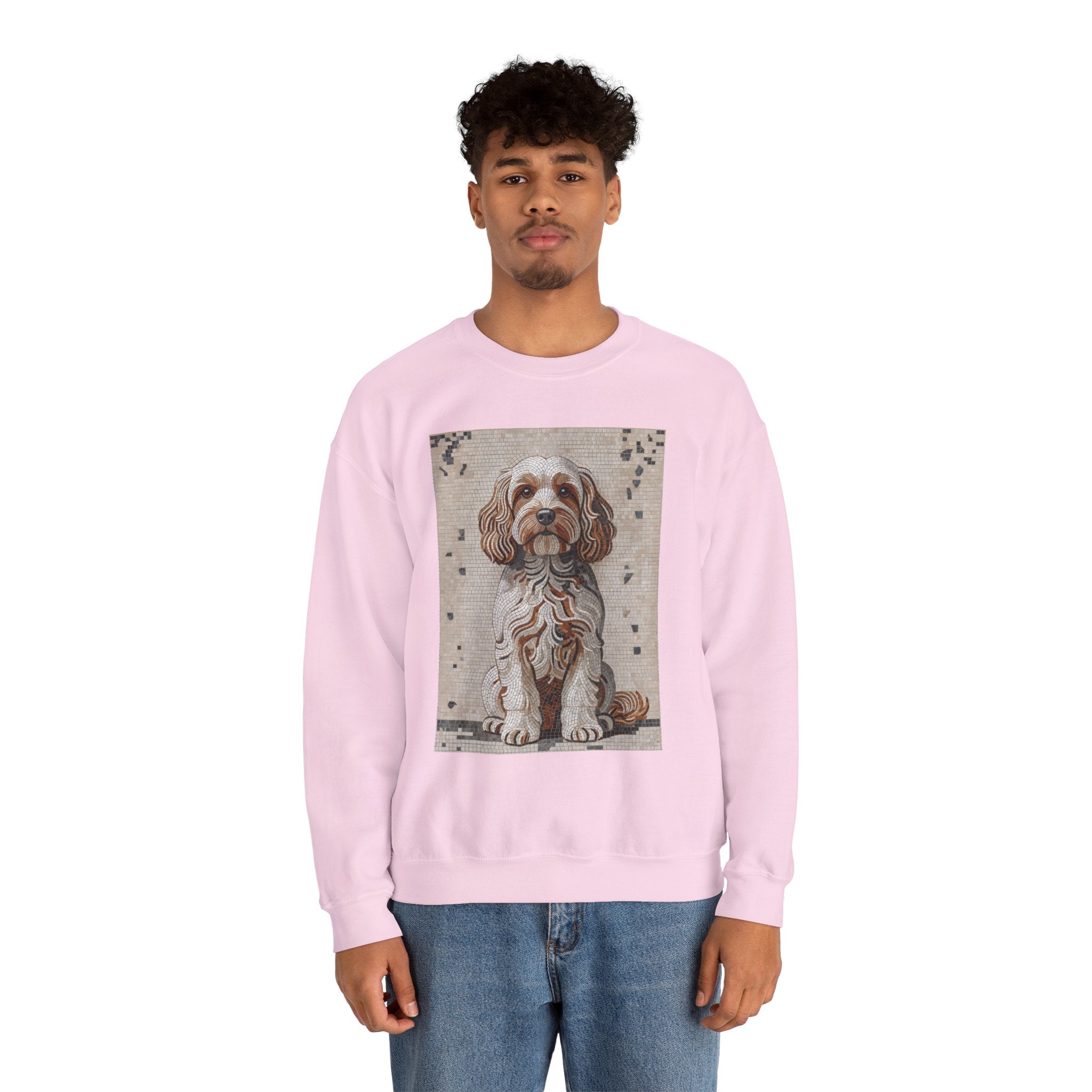 Cavapoo Sweatshirt | Living Work of Art Collection | Mosaic Style
