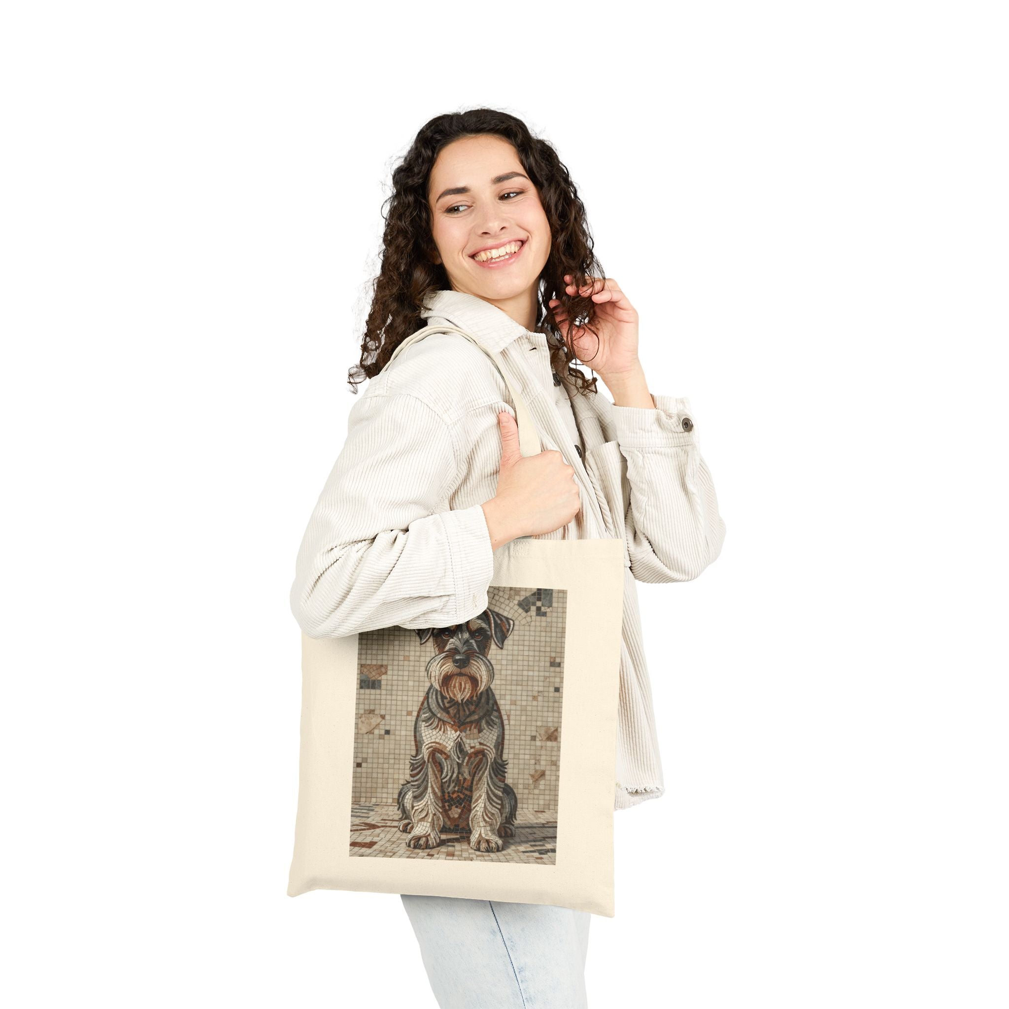 Schnauzer Tote Bag | Living Work of Art Collection | Mosaic Style