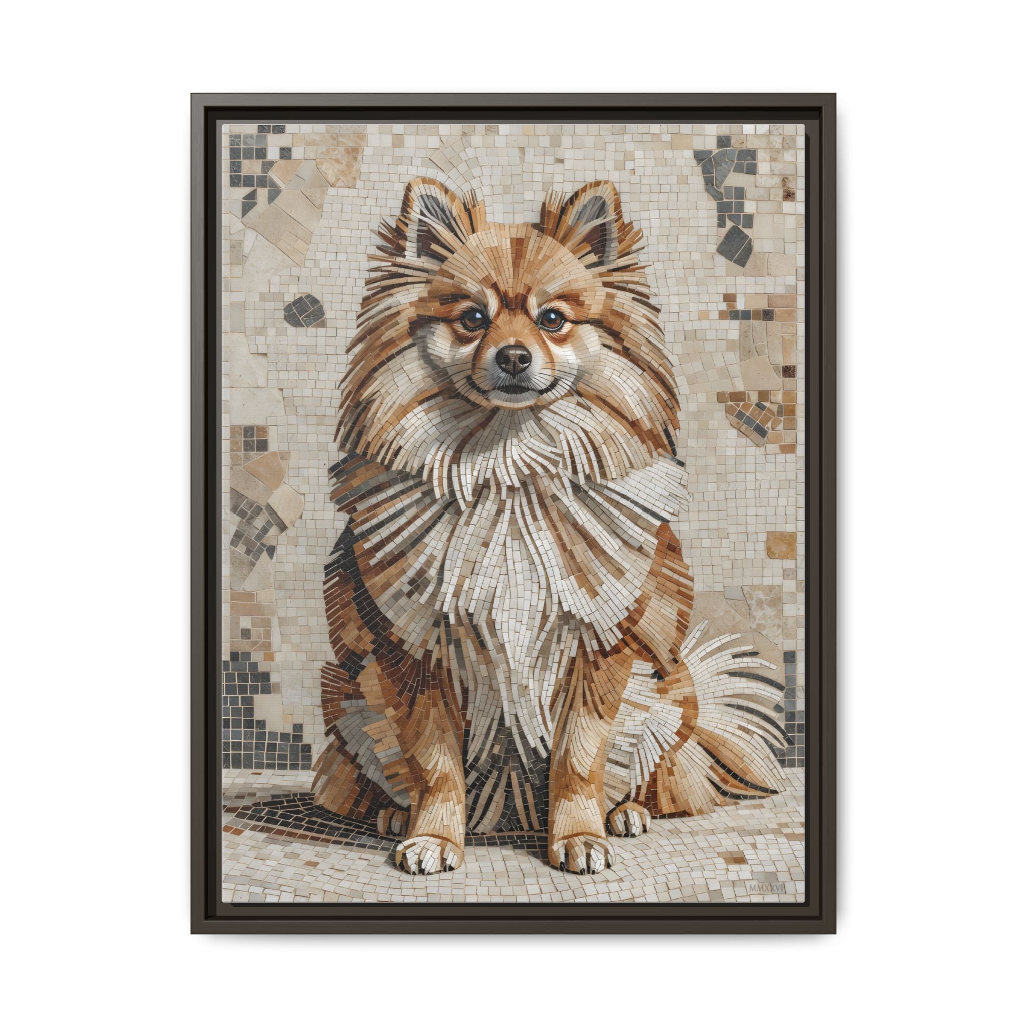 Pomeranian Canvas Wall Art | Living Work of Art Collection | Mosaic Style Print