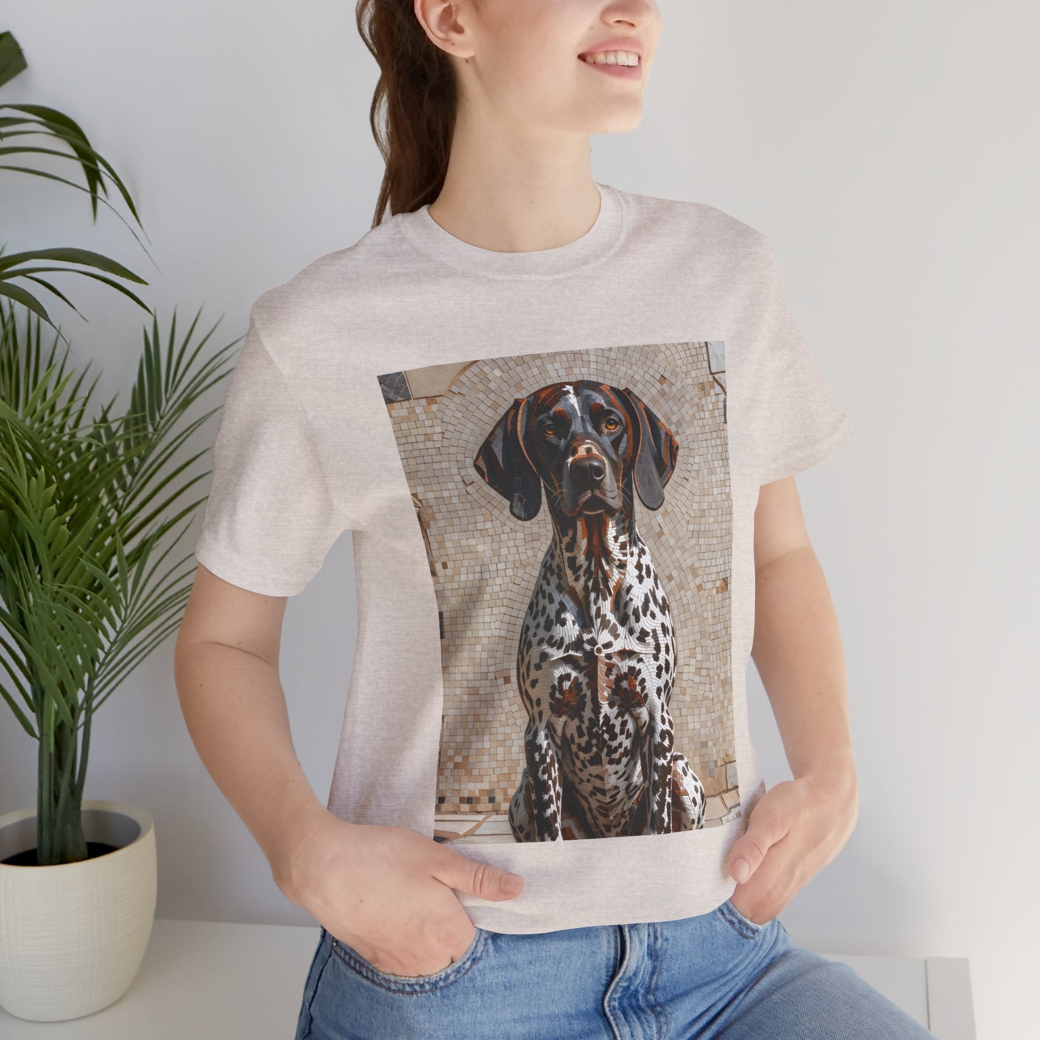 German Shorthaired Pointer T Shirt | Living Work of Art Collection | Mosaic Style