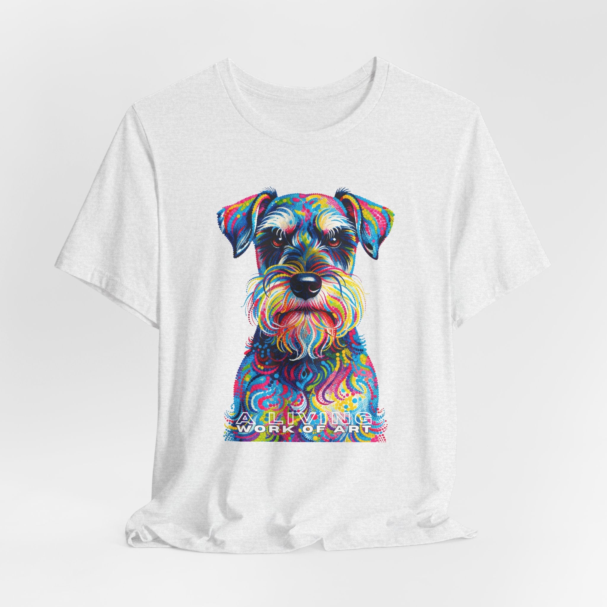 Schnauzer T Shirt | Living Work of Art Collection | Pointillism Style