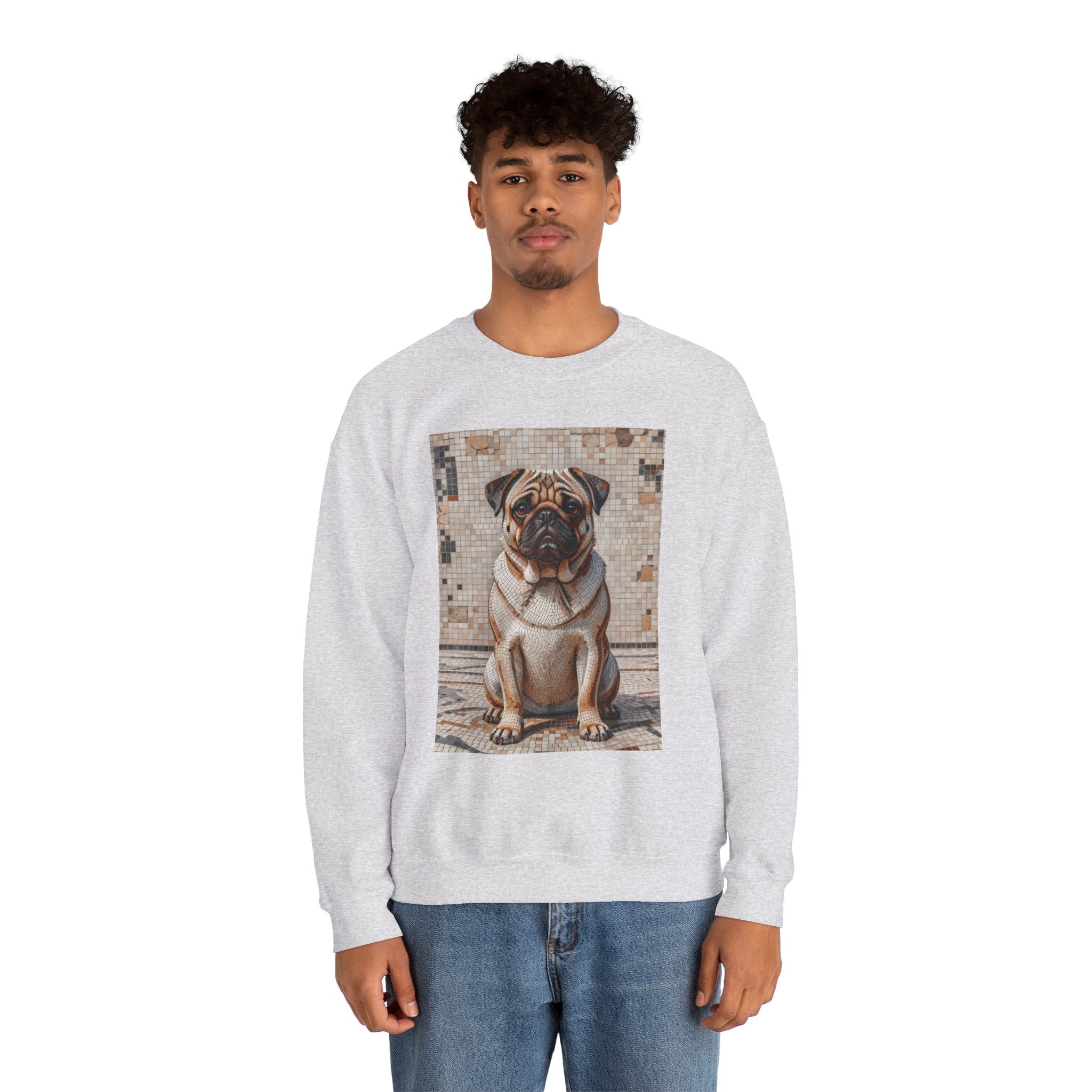 Pug Sweatshirt | Living Work of Art Collection | Mosaic Style