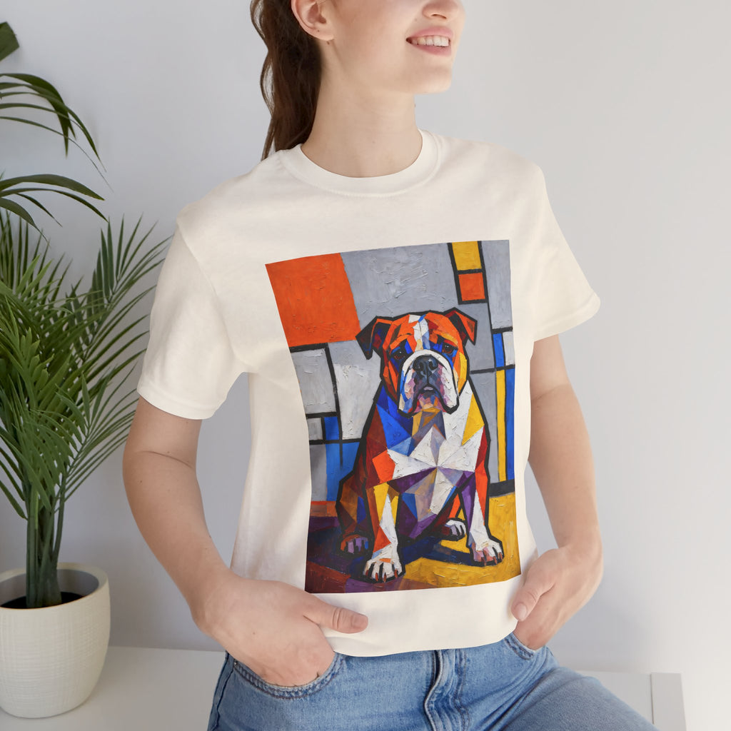 Bulldog T Shirt | Living Work of Art Collection | Cubist Style