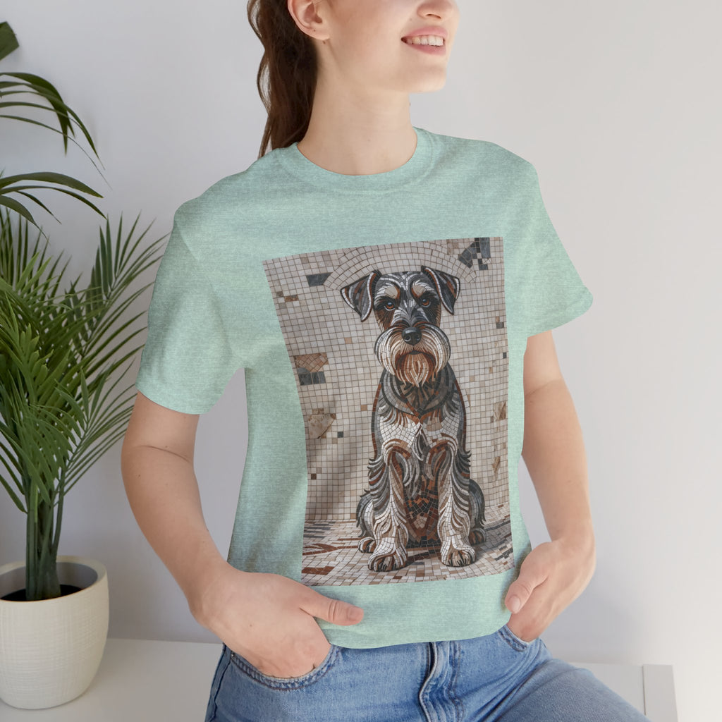 Schnauzer T Shirt | Living Work of Art Collection | Mosaic Style