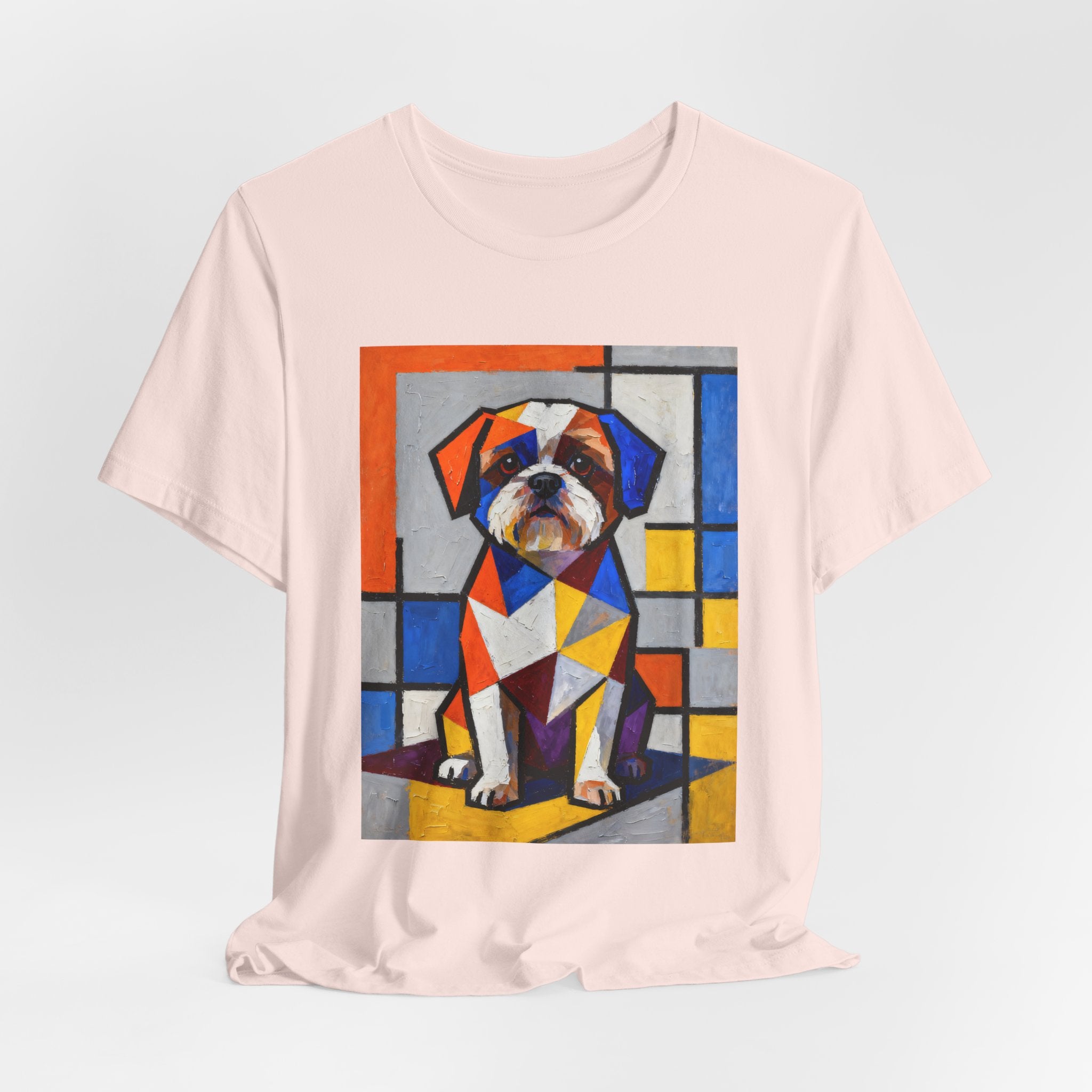 Shih Tzu T Shirt | Living Work of Art Collection | Cubist Style