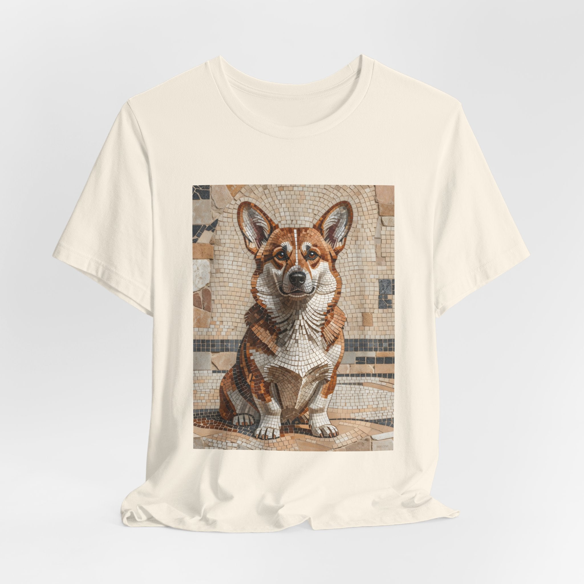 Corgi T Shirt | Living Work of Art Collection | Mosaic Style