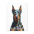 Doberman Pinscher Canvas Wall Art | Living Work of Art Collection | Pointillism Style Print