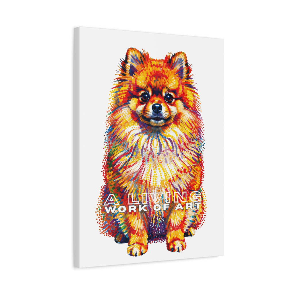 Pomeranian Canvas Wall Art | Living Work of Art Collection | Pointillism Style Print