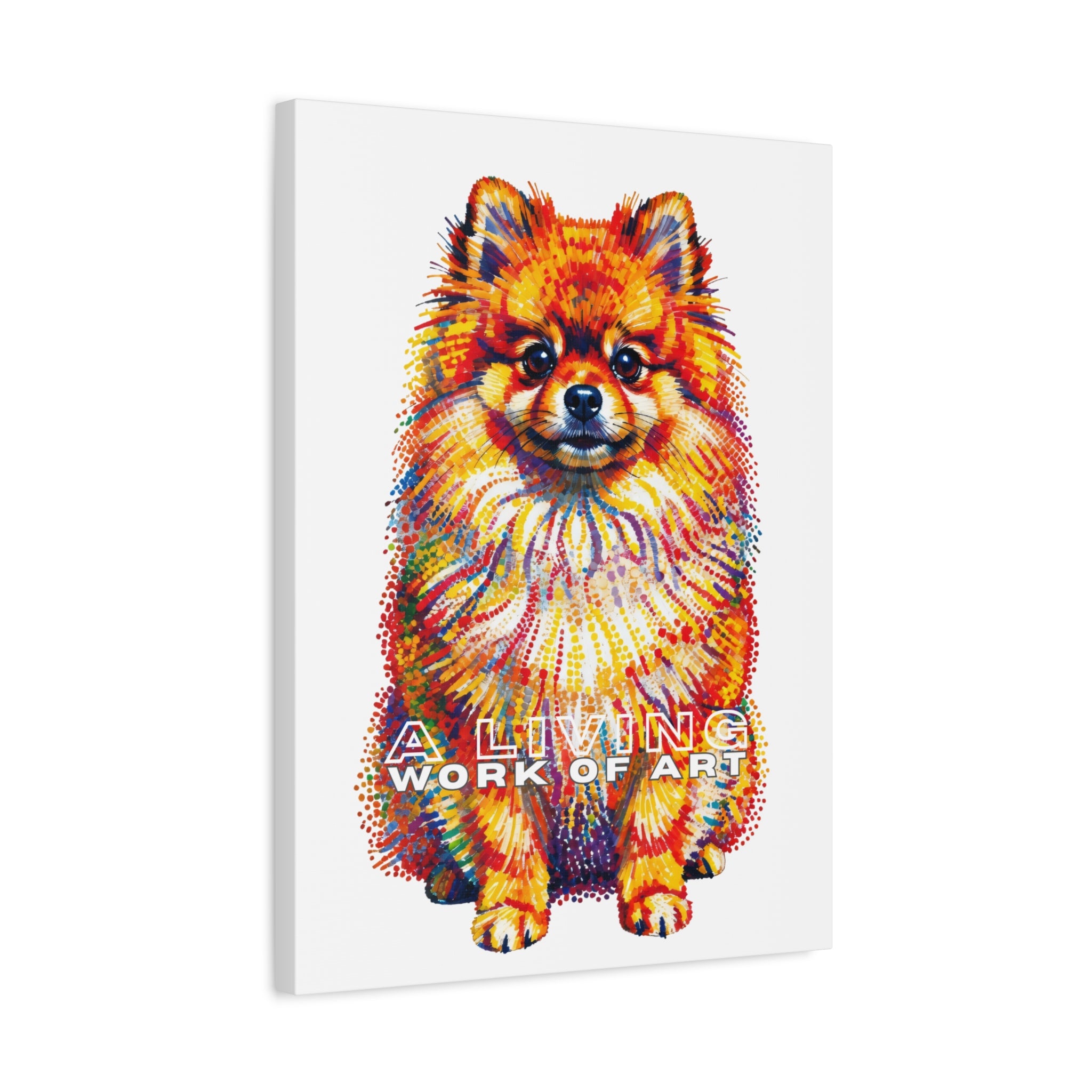Pomeranian Canvas Wall Art | Living Work of Art Collection | Pointillism Style Print