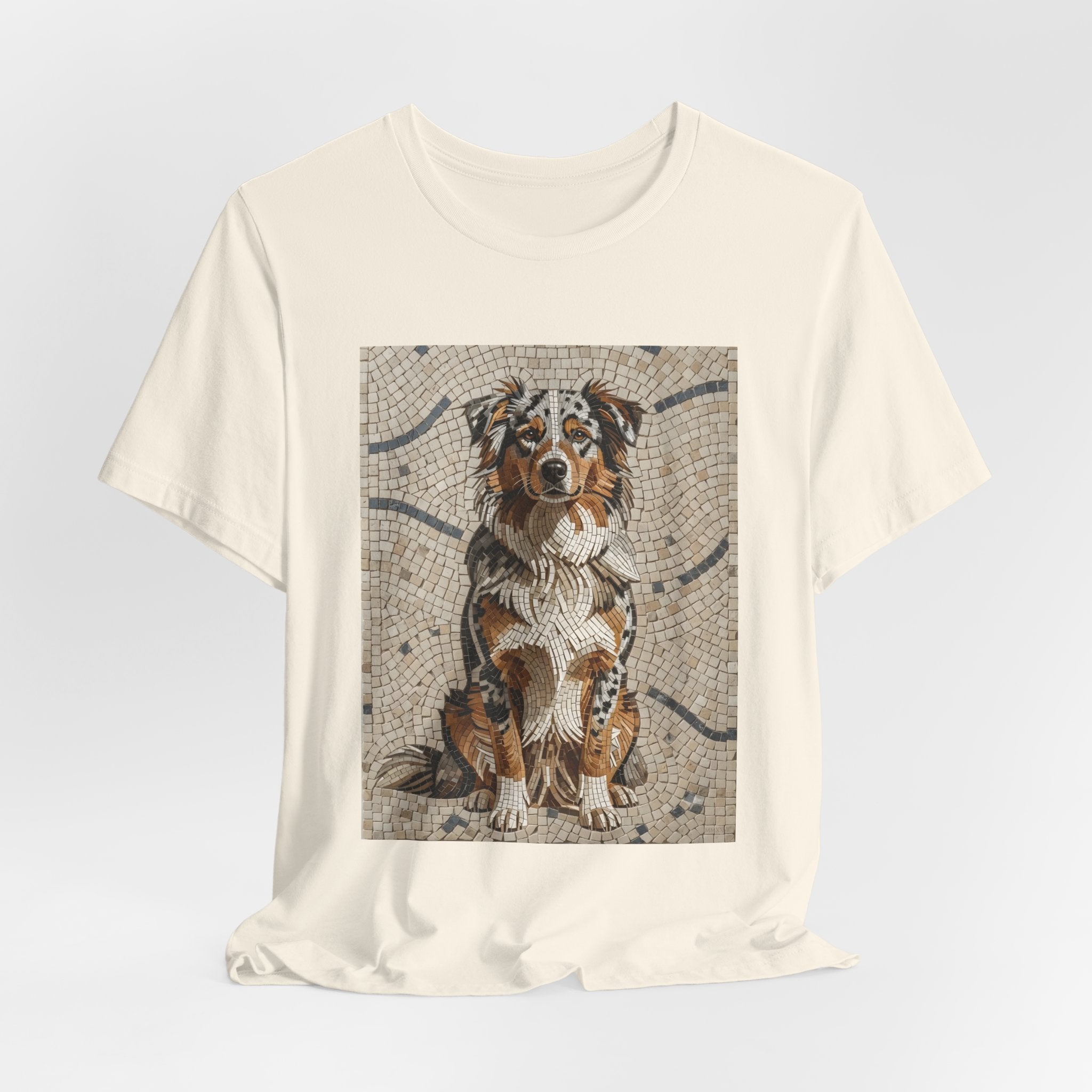 Australian Shepherd T Shirt | Living Work of Art Collection | Mosaic Style