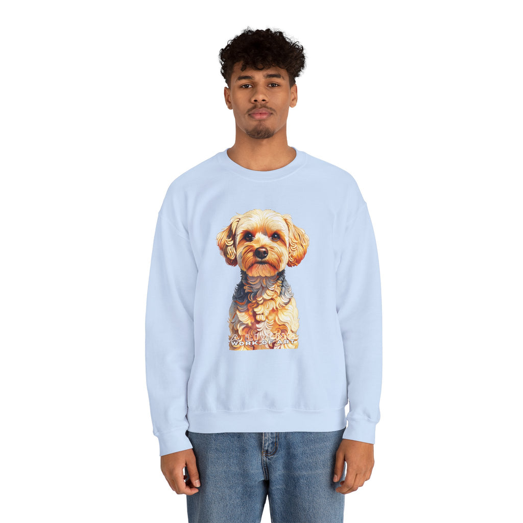 Yorkipoo Sweatshirt | Living Work of Art Collection | Pointillism Style