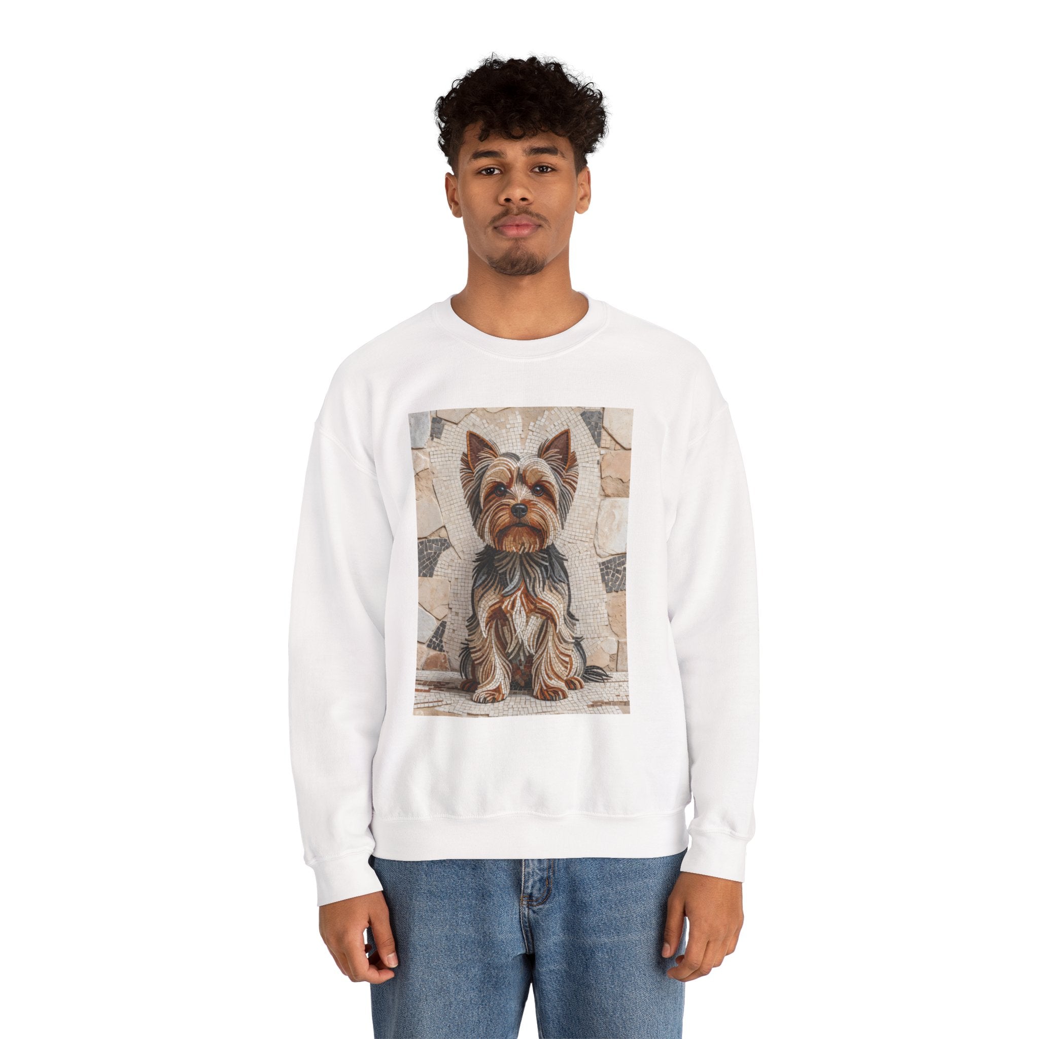 Yorkshire Terrier Sweatshirt | Living Work of Art Collection | Mosaic Style