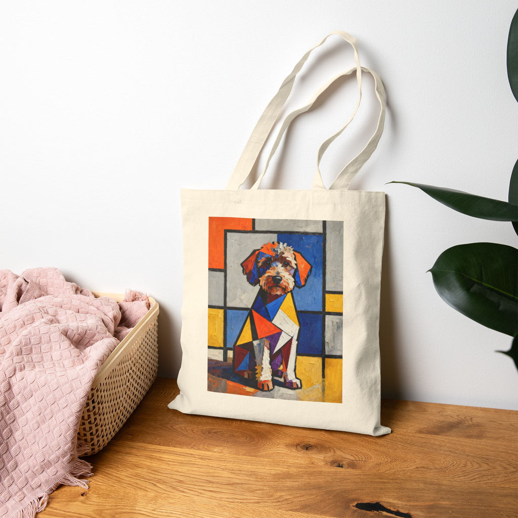 Schnoodle Tote Bag | Living Work of Art Collection | Cubist Style