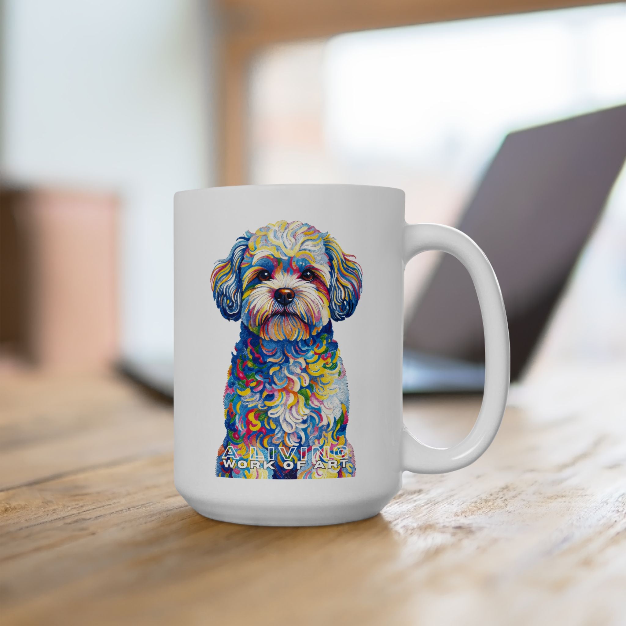 Shih-Poo Coffee Mug | Living Work of Art Collection | Pointillism Style