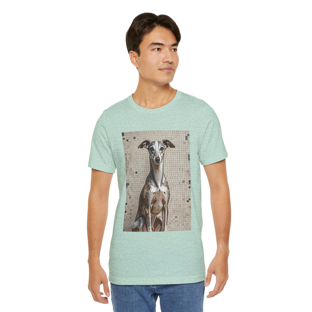 Whippet T Shirt | Living Work of Art Collection | Mosaic Style