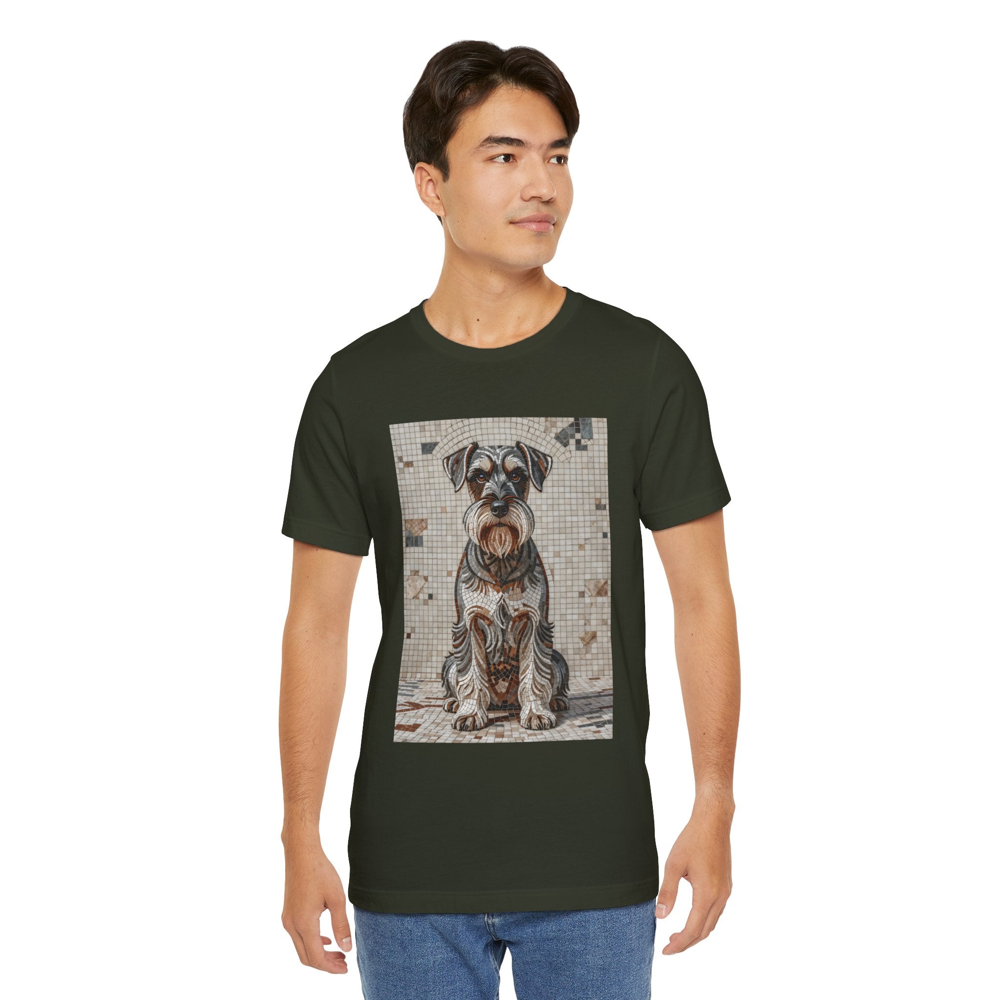 Schnauzer T Shirt | Living Work of Art Collection | Mosaic Style