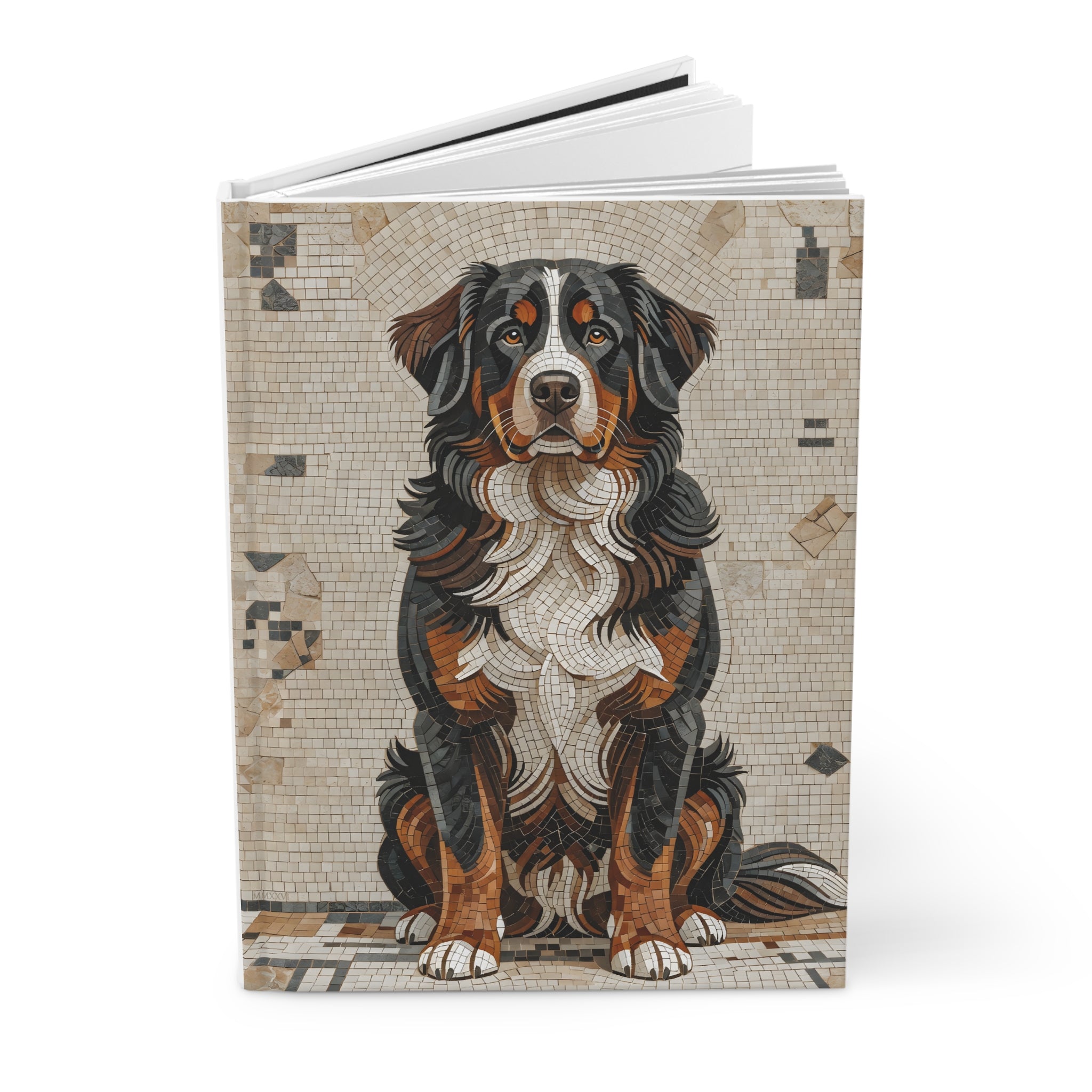 Bernese Mountain Dog Notebook | Living Work of Art Collection | Mosaic Style