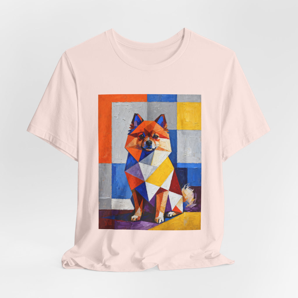 Pomeranian T Shirt | Living Work of Art Collection | Cubist Style