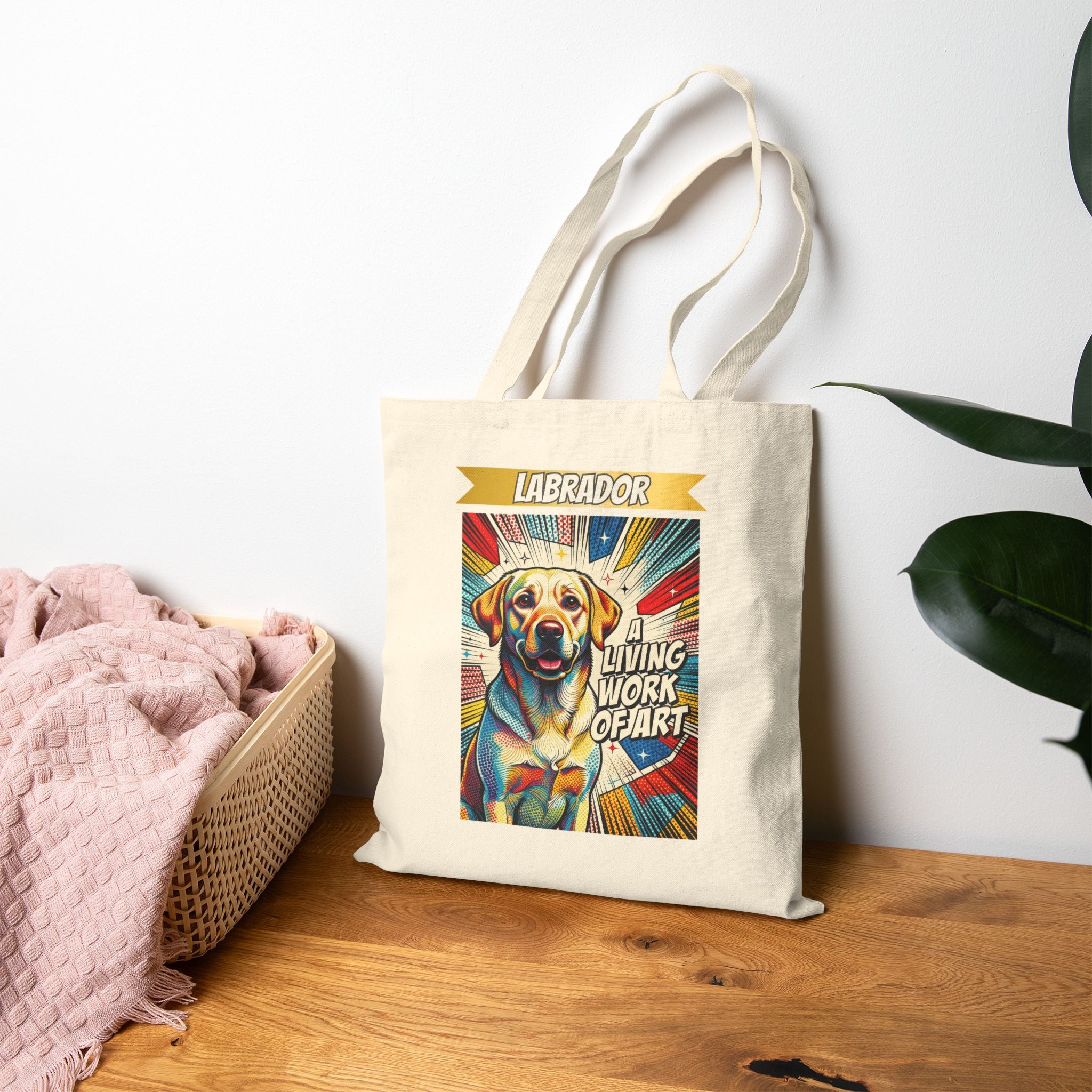 Labrador Retriever Tote Bag | Living Work of Art Collection | Pop Art
