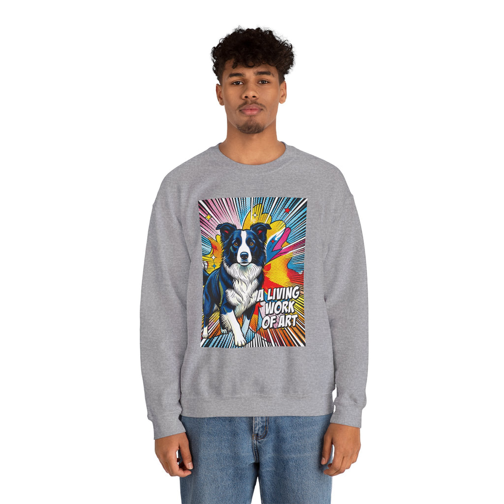 Border Collie Sweatshirt | Living Work of Art Collection | Pop Art