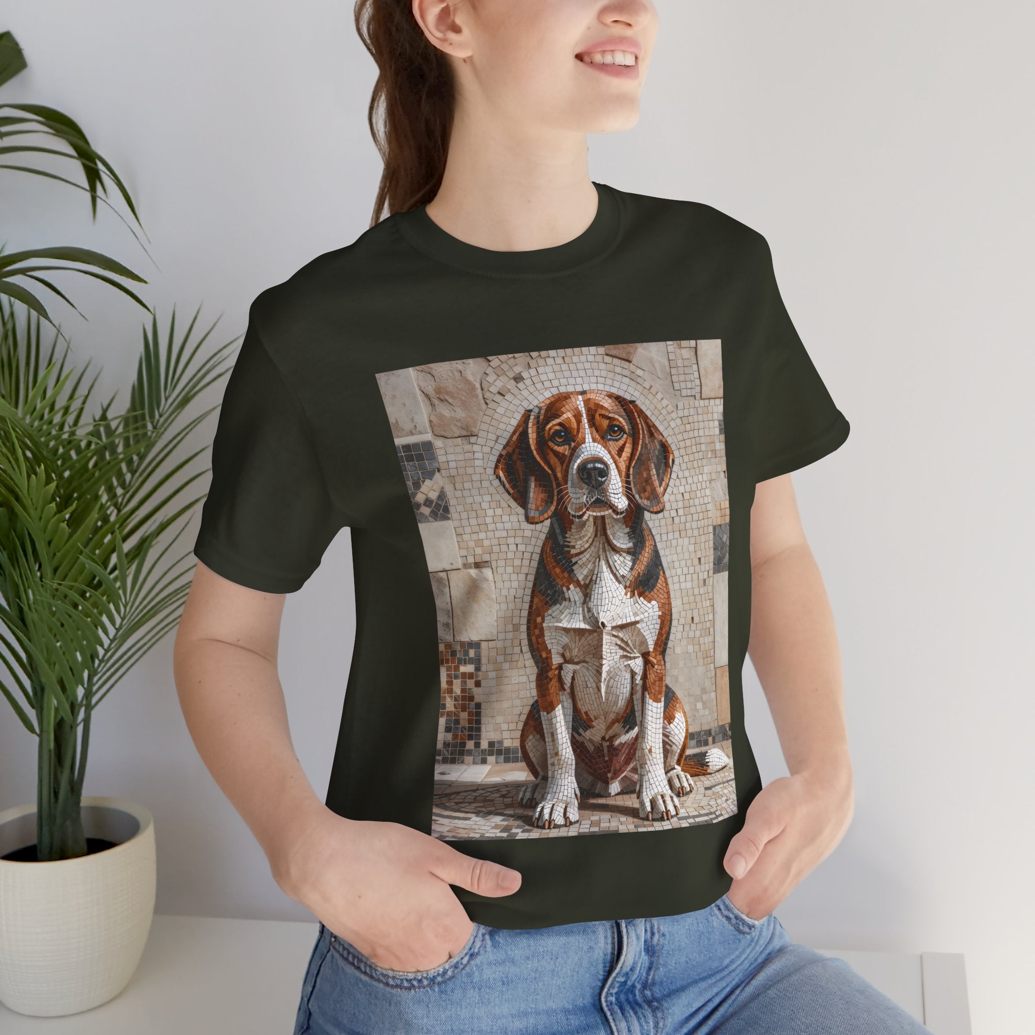 Beagle T Shirt | Living Work of Art Collection | Mosaic Style